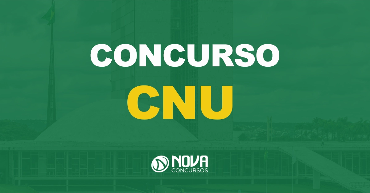 edifício sede do congresso nacional, em brasília, com texto sobre a imagem escrito concurso cnu