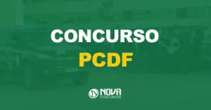 policiais e carros da policia civil do distrito federal reunidos com texto sobre a imagem escrito concurso PCDF