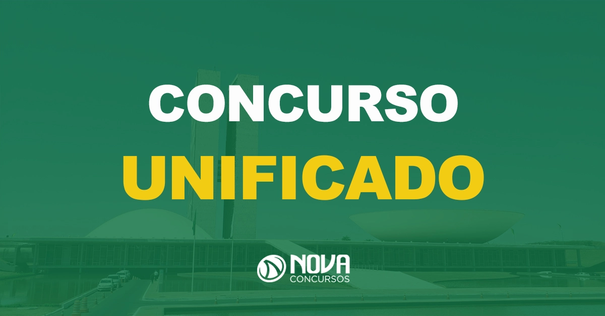 sede do congresso nacional em Brasília, com texto sobre a imagem escrito concurso unificado