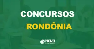 pessoas fazendo exame em sala de aula com texto sobre a imagem escrito concursos rondônia (RO)