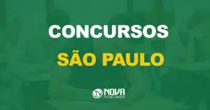 pessoas fazendo exame em sala de aula com texto sobre a imagem escrito concursos são paulo (sp)