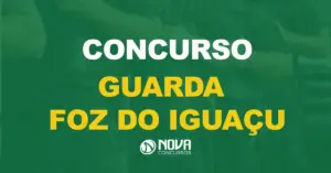 Soldados equipados com munição e armas, com uma profundidade de campo rasa. Texto sobre a foto Concurso Guarda Municipal Foz do Iguaçu