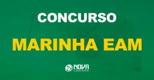 Marinha EAM está com inscrições abertas para seleção / Imagem mostra bandeira oficial da Marinha / Texto sobre a imagem Concurso Marinha EAM