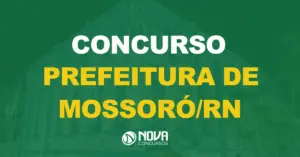 Fachada da Prefeitura de Mossoró, Rio Grande do Norte. Texto sobre a imagem Concurso Prefeitura de Mossoró/RN