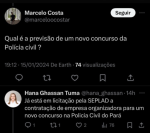 resposta vice governadora do Para