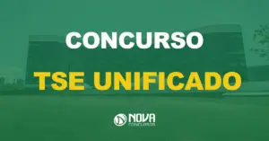 sede do tribunal superior eleitoral em Brasília/DF, com texto a direita escrito concurso tse unificado