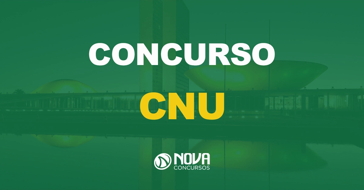 fachada do congresso nacional com texto sobre a imagem escrito concurso cnu