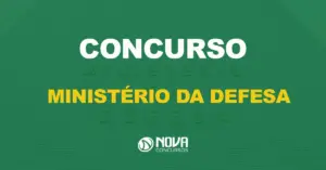 letreiro do ministério da defesa com texto sobre a imagem escrito concurso ministério da defesa