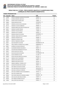 Resultado Prova objetiva conc semec 2024 pdf