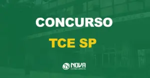 fachada do tribunal de contas do estado de são paulo com texto sobre a imagem escrito concurso tce sp