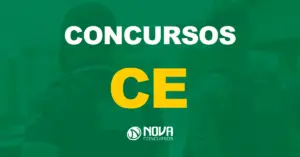 Policiais civis fardados e em frente viaturas no estado do Ceará / Texto sobre a imagem concursos CE