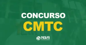 Fachada da Companhia Metropolitana de Transportes Coletivos, em Goiânia. Texto sobre a imagem Concurso CMTC