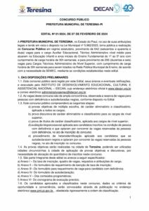 edital semec teresina diversos cargos niveis medio superior idecan 1 pdf