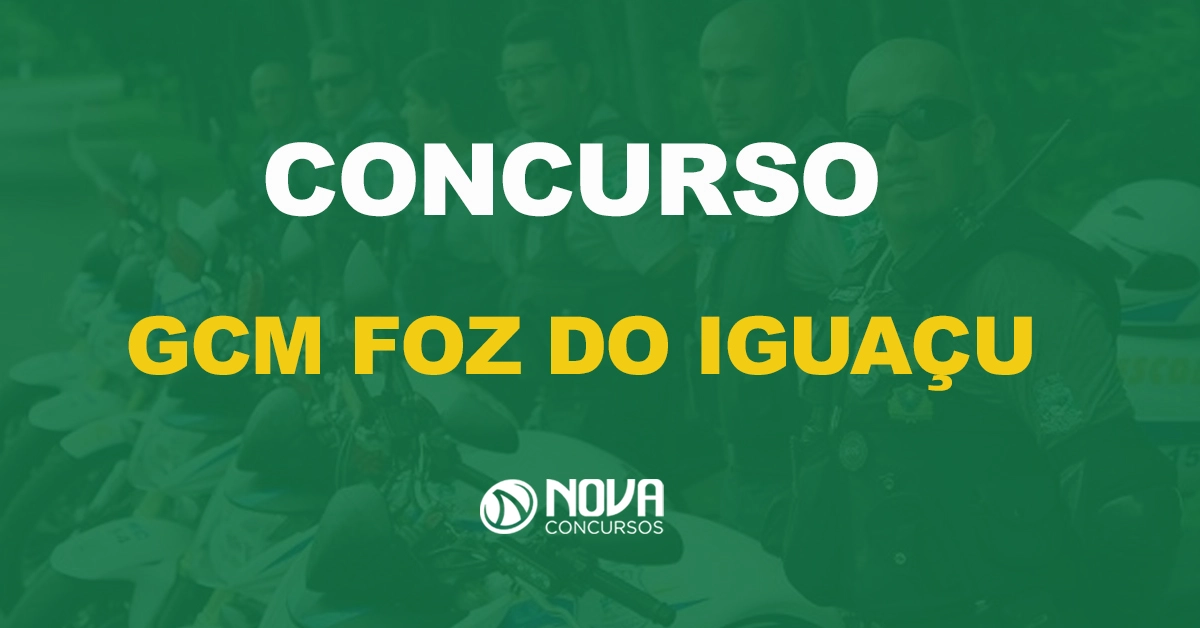 guarda municipal de foz do iguaçu com texto sobre a imagem escrito gcm foz do iguaçu