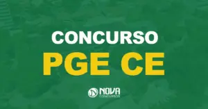 Vista de cima da Procuradoria Geral do Estado do Ceará. Texto sobre a imagem Concurso PGE CE