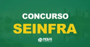 Lago das Rosas, em Goiânia, Goiás, um parque urbano com vegetação e um lago central. Texto sobre a imagem Concurso Seinfra