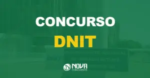 fachada do departamento nacional de infraestrutura e transportes com texto sobre a imagem escrito concurso dnit