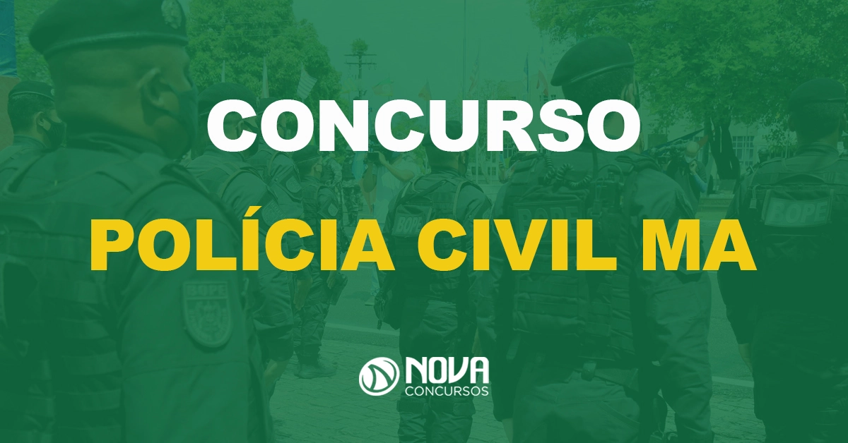 policiais militares do maranhão sendo fotografados com texto sobre a imagem escrito concurso polícia civil ma