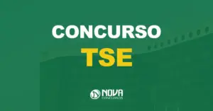 fachada do tribunal superior eleitoral com texto sobre a imagem escrito concurso tse