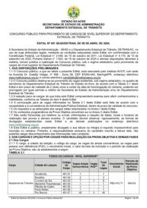 edital detran ac 2024 pdf