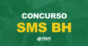 Fachada do prédio sede da Prefeitura de Belo Horizonte, Minas Gerais. Texto sobre a imagem Concurso SMS BH