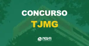 fachada do tribunal de justiça de minas gerais com texto sobre a imagem escrito concurso tjmg