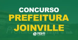 Fachada da Prefeitura de Joinville, em Santa Catarina. Texto sobre a imagem Concurso Prefeitura de Joinville