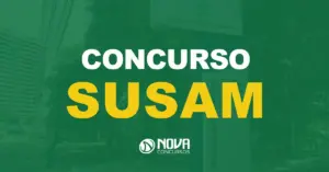 Fachada da Secretaria de Estado de Saúde do Amazonas. Texto sobre a imagem Concurso SUSAM