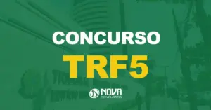 Fachada do Tribunal Regional Federal da 5ª Região, em Recife. Texto sobre a imagem Concurso TRF5