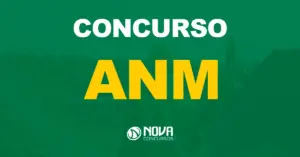 Funcionário durante serviço para a Agência Nacional de Mineração / Texto sobre a imagem concurso ANM