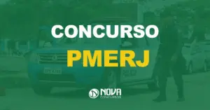 policial da policia militar do rio de janeiro andando ao lado de viatura com texto sobre a imagem escrito concurso PMERJ