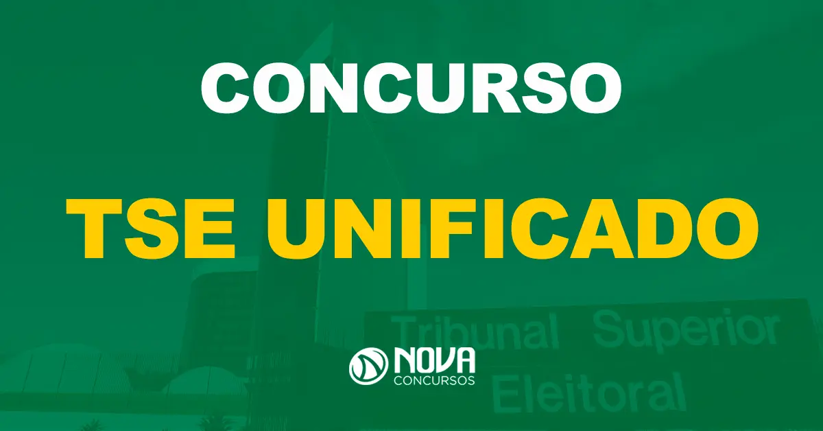 Fachada da sede do Tribunal Superior Eleitoral / Texto sobre a imagem Concurso TSE Unificado