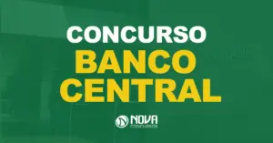 Fachada do Banco Central do Brasil com texto sobre a imagem concurso Banco Central