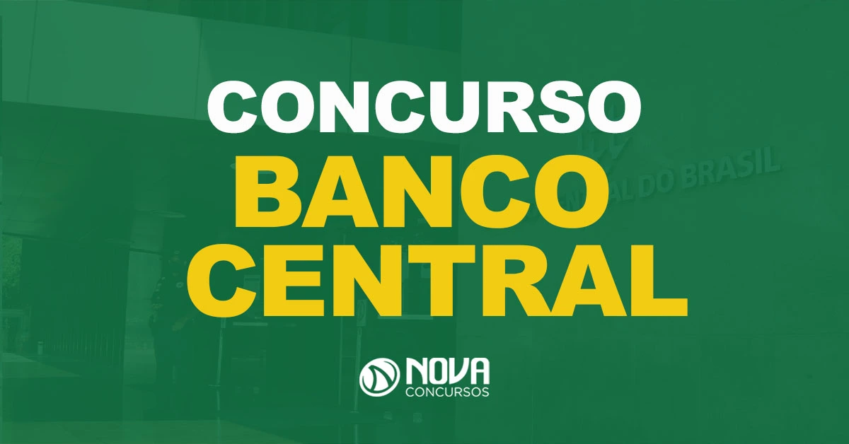 Fachada do Banco Central do Brasil com texto sobre a imagem concurso Banco Central