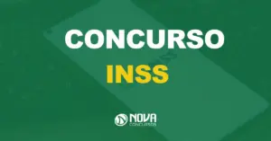 INSS terá mais turmas do curso de formação. Fundo verde, teclado e um celular escrito INSS