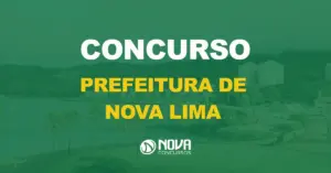 visão da cidade de nova lima, localizada em minas gerais, com texto sobre a imagem escrito prefeitura de nova lima