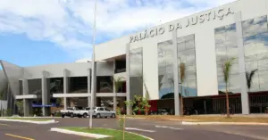 Fachada do edifício sede do Palácio da Justiça do Tribunal de Justiça do Mato Grosso.