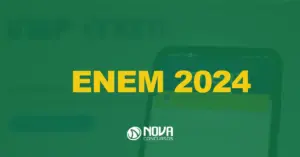 cronograma ENEM 2024. Fundo verde site inep login