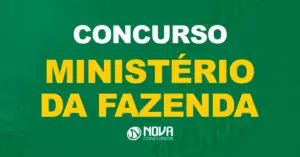 Letreiro da sede do Ministério da Fazenda em Brasília, no Distrito Federal / Texto sobre a imagem concurso Ministério da Fazenda