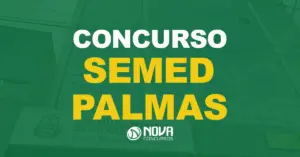 Fachada do prédio da Prefeitura de Palmas, no Tocantins. Texto sobre a imagem Concurso SEMED Palmas