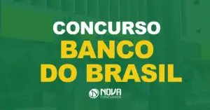 Fachada de uma Agência do Banco do Brasil. Texto sobre a imagem Concurso Banco do Brasil