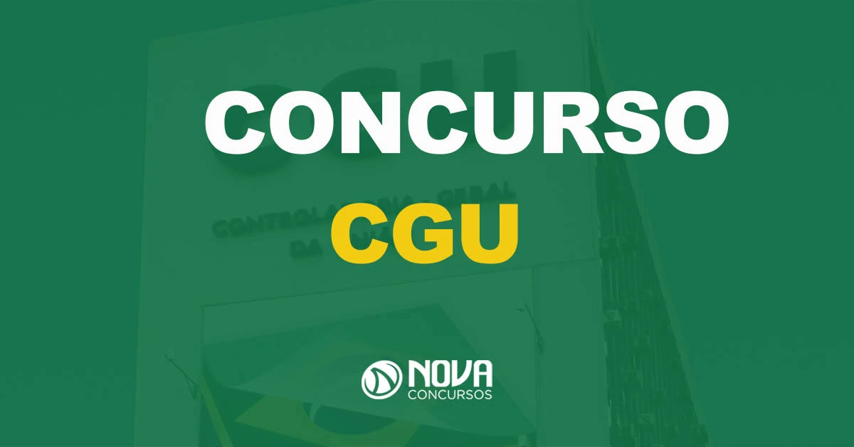 Fundo verde concurso CGU, solicita novo edital com 550 vagas. Fachada com placa no prédio da instituição