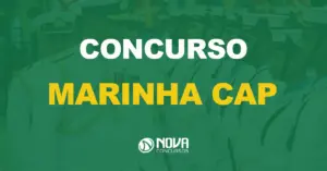 visão lateral dos cabos da marinha enfileirados, com texto sobre a imagem escrito concurso marinha CAP