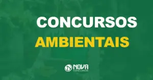 Concursos Ambientais: Governo pretende contratar 2 mil Analistas! Fundo verde, mulher agachada segurando uma pracheta.