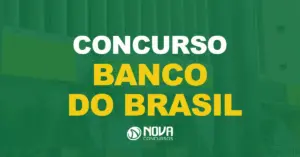 Fachada de uma Agência do Banco do Brasil. Texto sobre a imagem Concurso Banco do Brasil