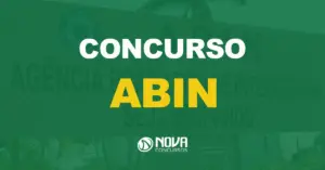 fachada da Agência Brasileira de Inteligência com texto sobre a imagem escrito concurso abin