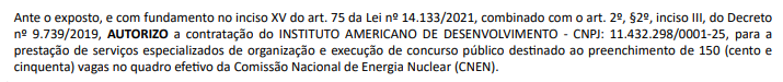 Iades é banca do Concurso CNEN.