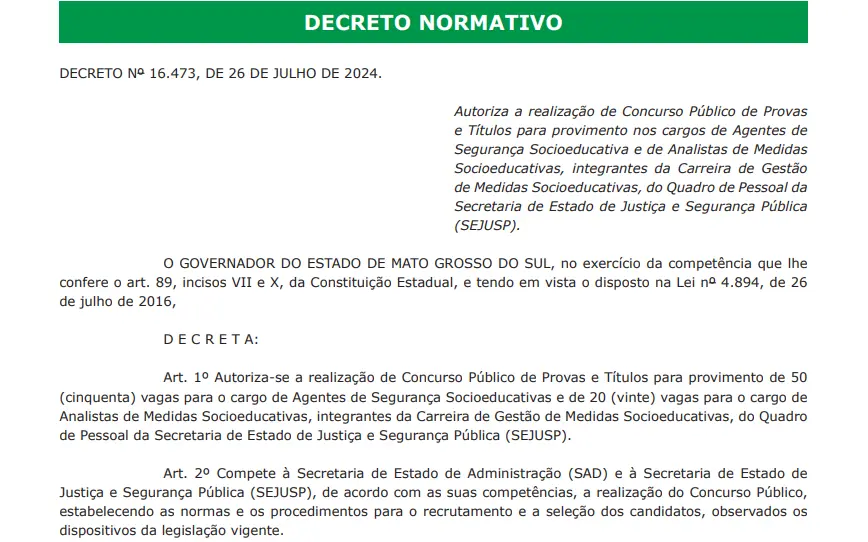 Secretaria de Estado de Justiça e Segurança Pública