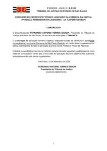 Comunicado TJ SP Escrevente pdf