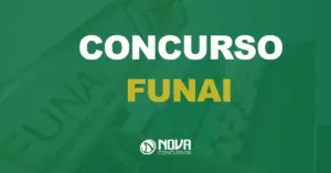 Funai recebe aval para novo edital com 25 vagas temporárias. Frennte da fachada da Funai com placa.